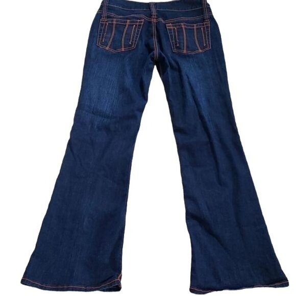 Laze Jeans Womens Flare Leg Denim Jeans Size 9/10 Dark Blue - Picture 1 of 4